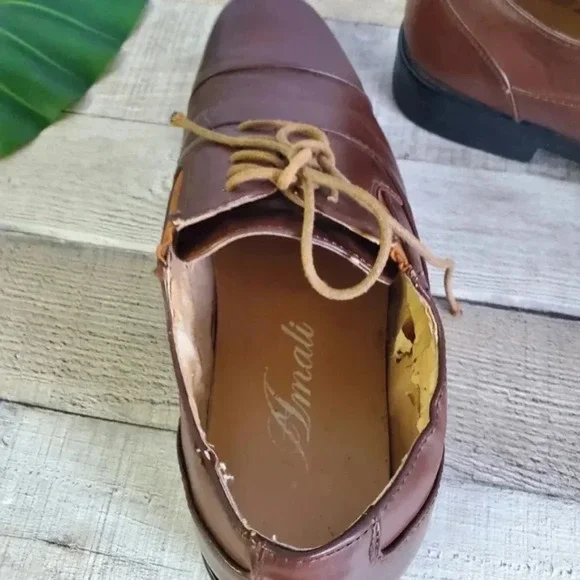 AMALI | Lace-Up Dress Shoes in Tan/Brown Style 1843-028 sz 11 - Picture 7 of 11